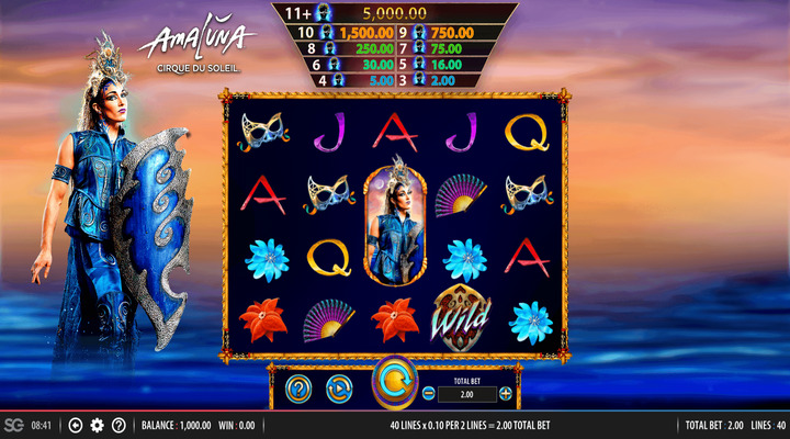 Cirque du Soleil Amaluna slot screenshot